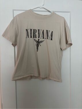 H&M Nirvana Graphic Tee - Cream